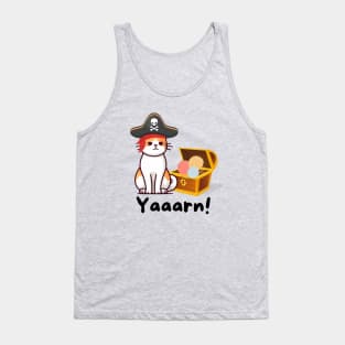 Yaaarn! A pirate cat/kitten design Tank Top